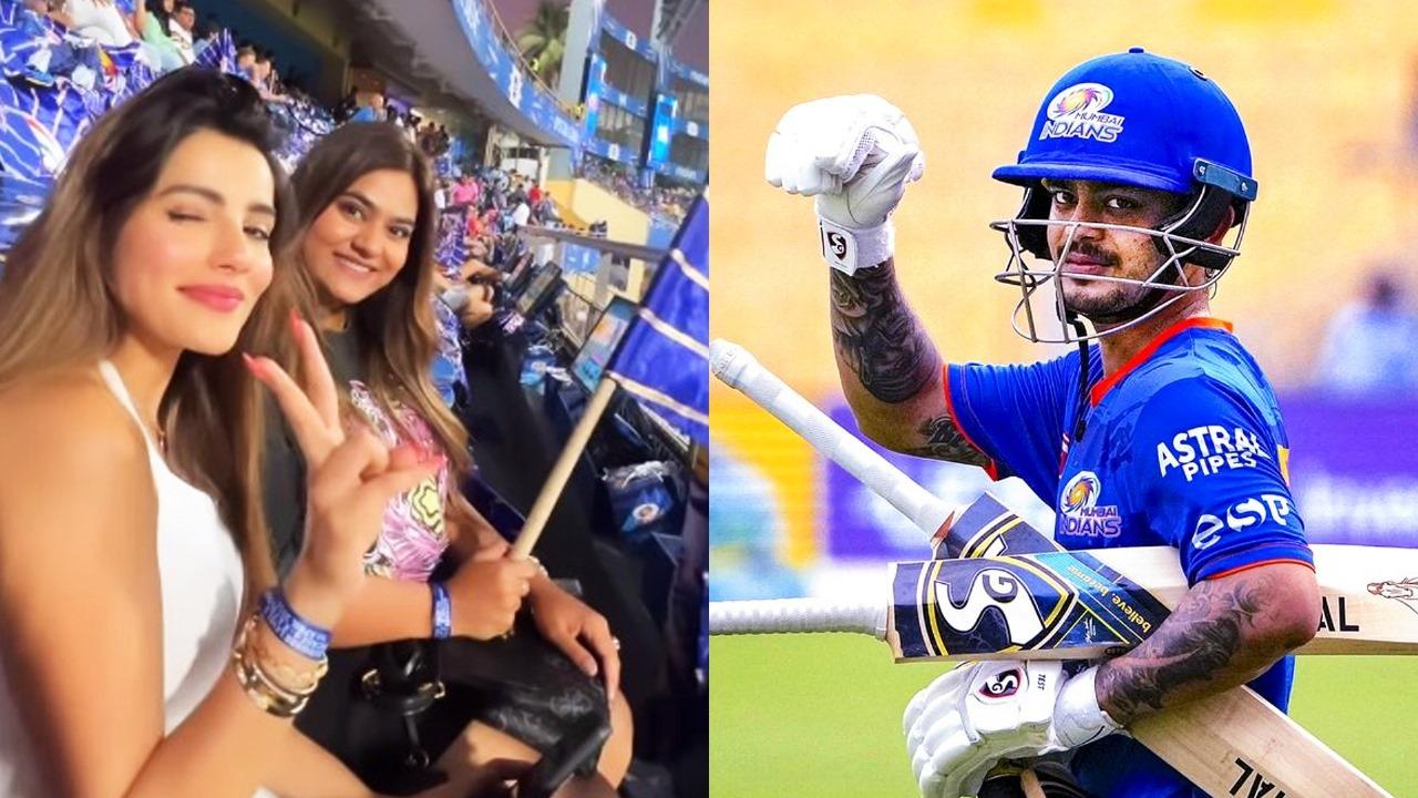 ishan kishan rumoured girfriend aditi hundia winked in live match