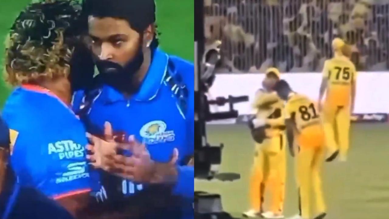 Pathirana touches MS Dhoni feet Hardik Pndya kicked lasith malinga