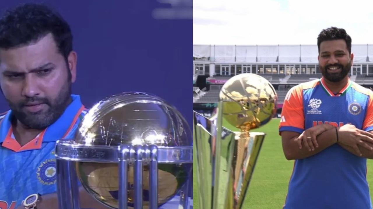 Rohit Sharma photoshoot with t20 world cup trophy