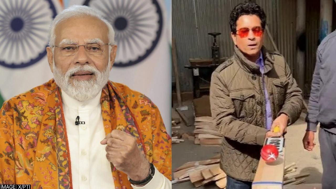 PM Modi & Sachin Tendulkar 