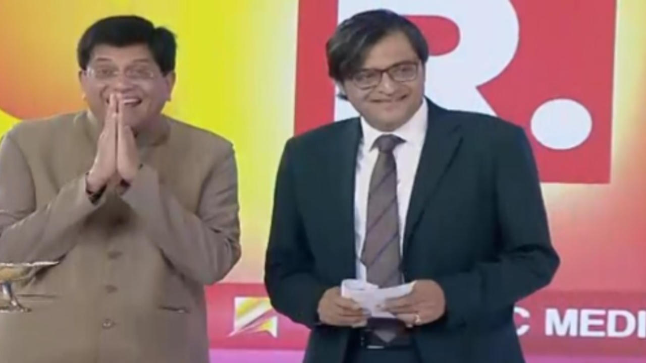 piyush goyal praises arnab goswami