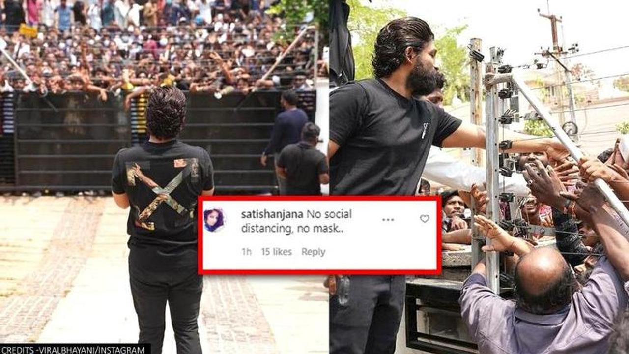 Allu Arjun greets crowd outside house on birthday amid COVID, fans asks 'where are masks?'