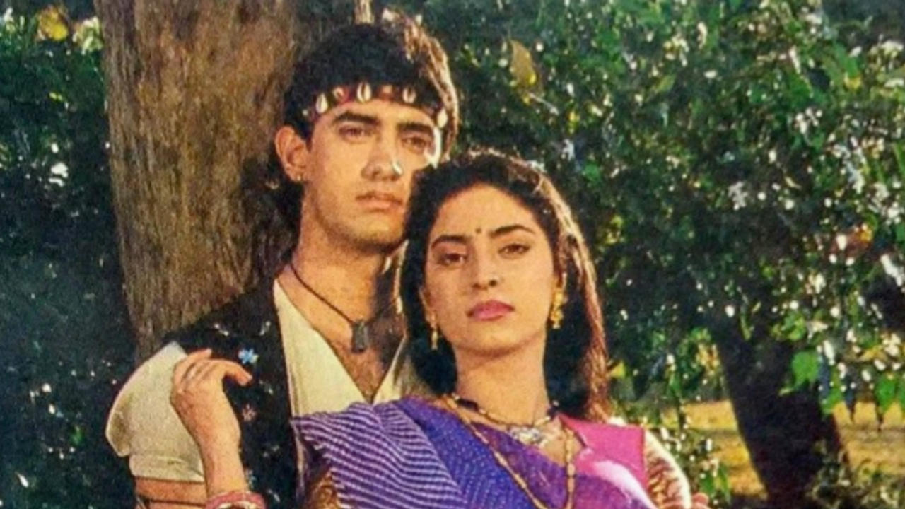 Aamir and Juhi