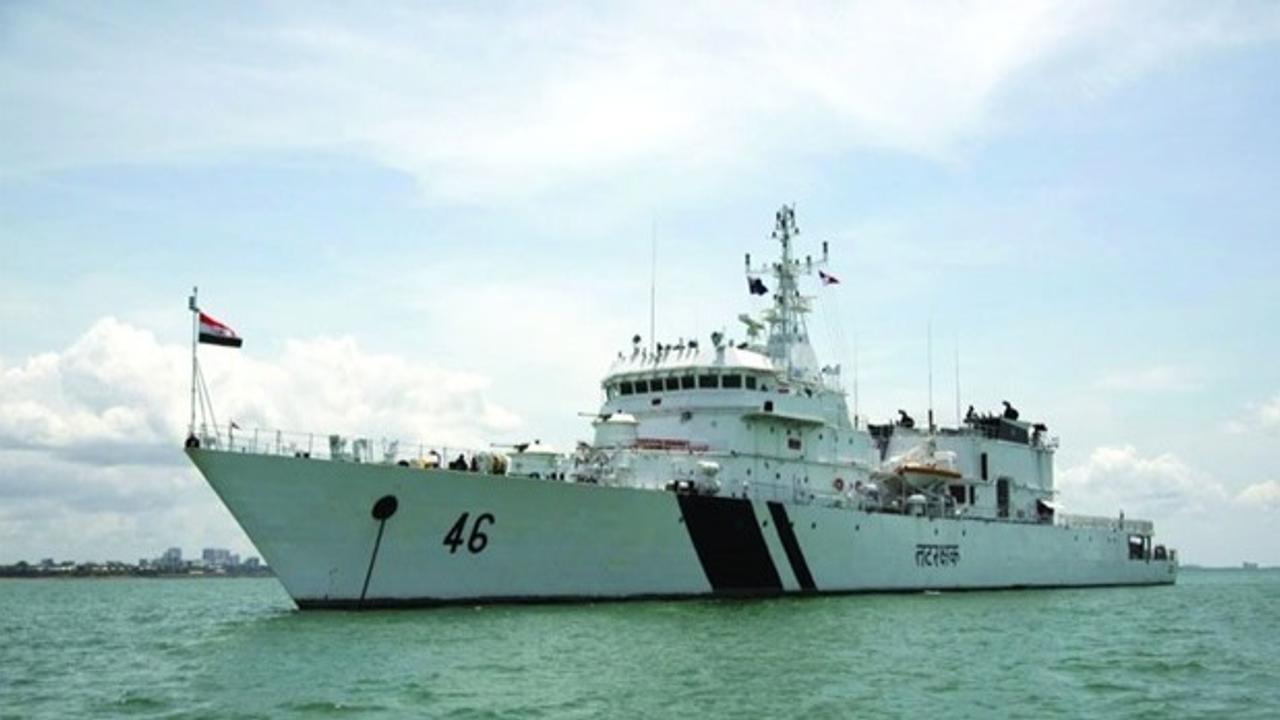 Indian Coast Guard Ship Sankalp during its Doha visit 