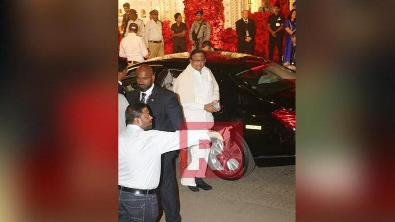 IN PICTURES: Former Finance Minister P Chidambaram attends Isha Ambani-Anand Piramal's wedding celebrations