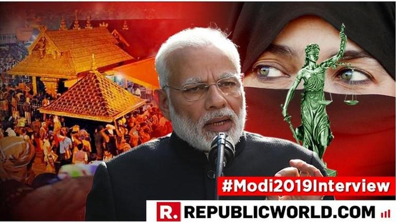 PM MODI INTERVIEW | PM Narendra Modi says 'while Triple Talaq is a matter of gender equality, entry of women in Sabarimala is related to tradition'