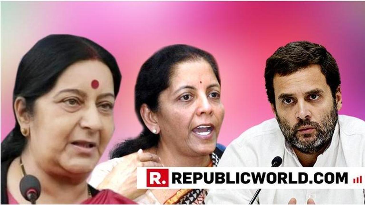 After Rahul Gandhi digs heels in and makes second sexist remark, Sushma Swaraj slams him for "a new low in history of Indian politics"