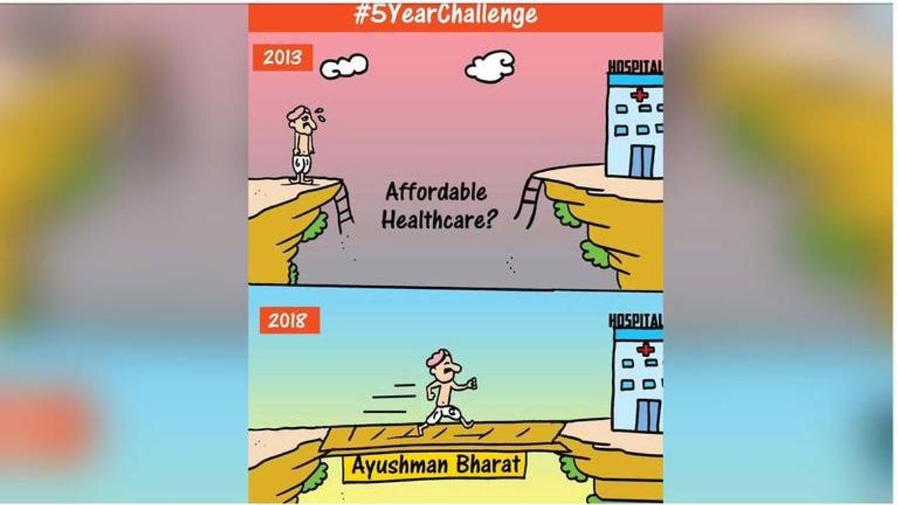 #10YearChallenge has taken the internet by storm, but the BJP's #5YearChallenge is winning netizens