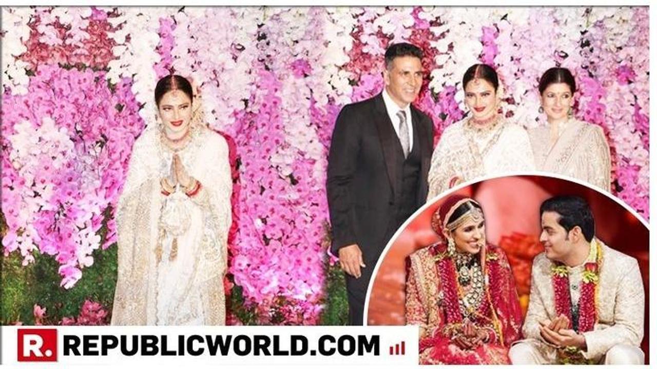 Akash Ambani-Shloka Mehta Post-Wedding Celebration: Akshay Kumar and Twinkle Khanna can't help but pose with Rekha