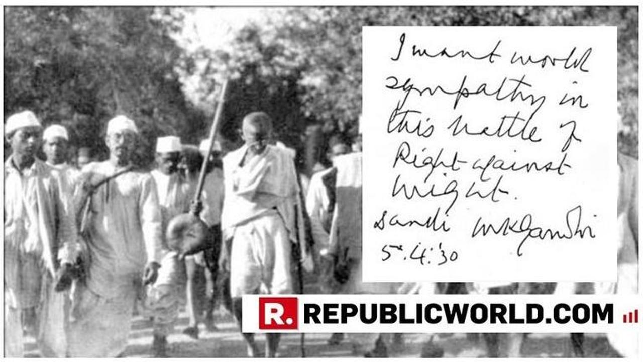 READ | Here's the 89-year-old handwritten note by Mahatma Gandhi in which he appealed to the world during India's freedom movement