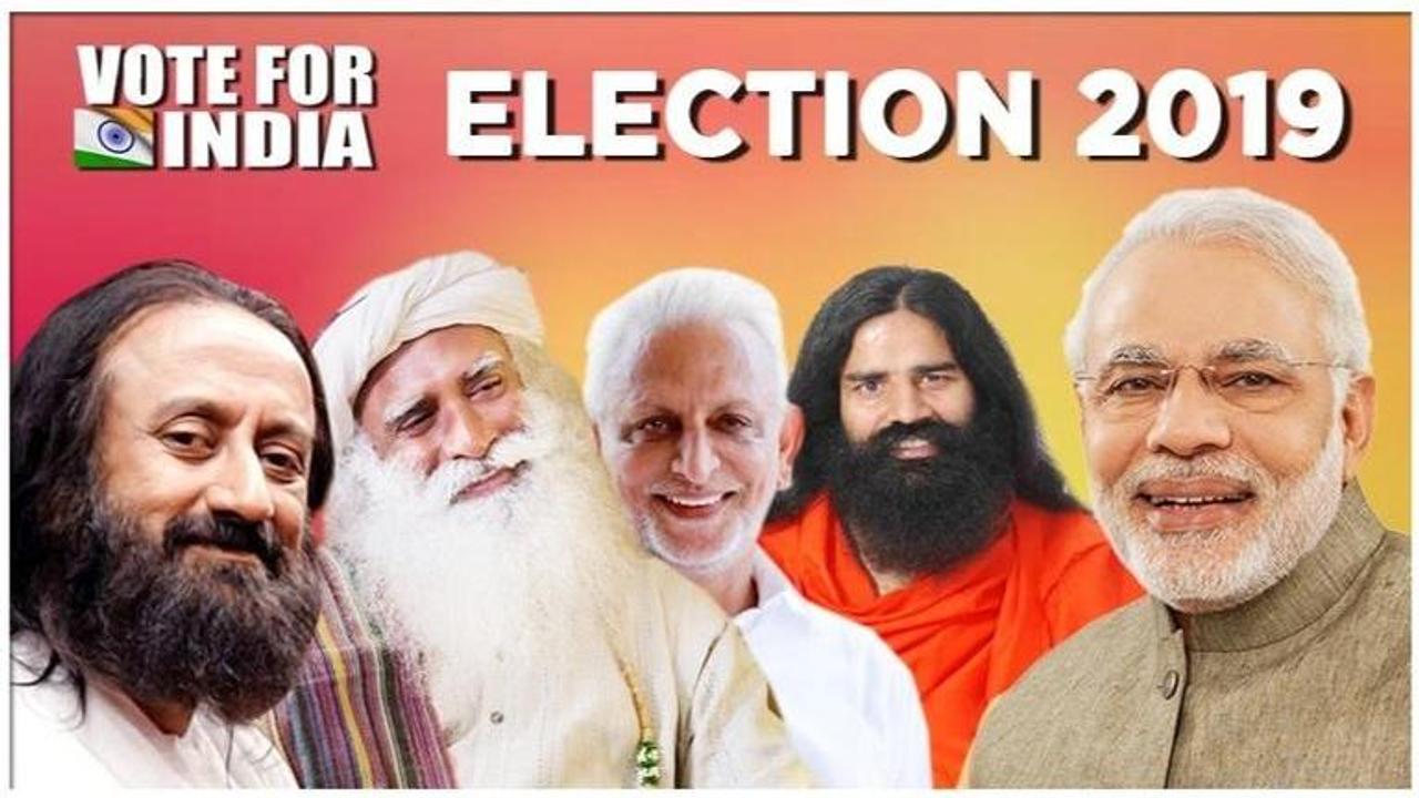 PM Modi makes fervent appeal to Sri Sri Ravi Shankar, Sadhguru, Baba Ramdev and Sri M, requests them to inspire people towards polling booths ahead of 2019 Elections