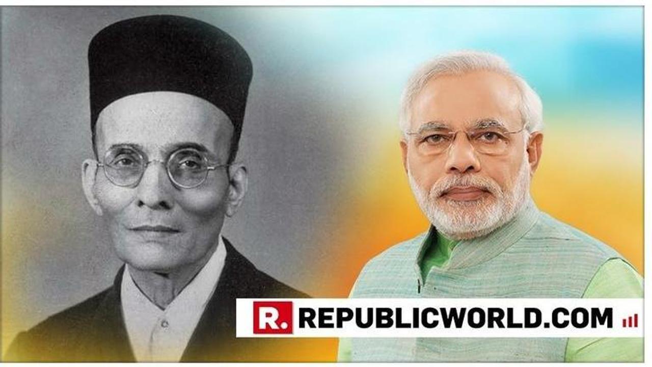 PM Modi pays tributes Veer Savarkar, says he epitomises courage and commitment towards nation. Read here