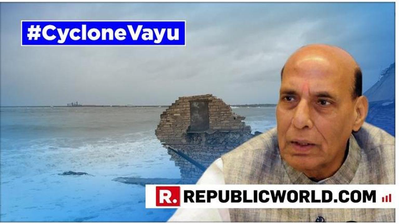 Cyclone Vayu: Defence Minister Rajnath Singh chairs meeting with Navy officials to take stock of situation, updates on deployment