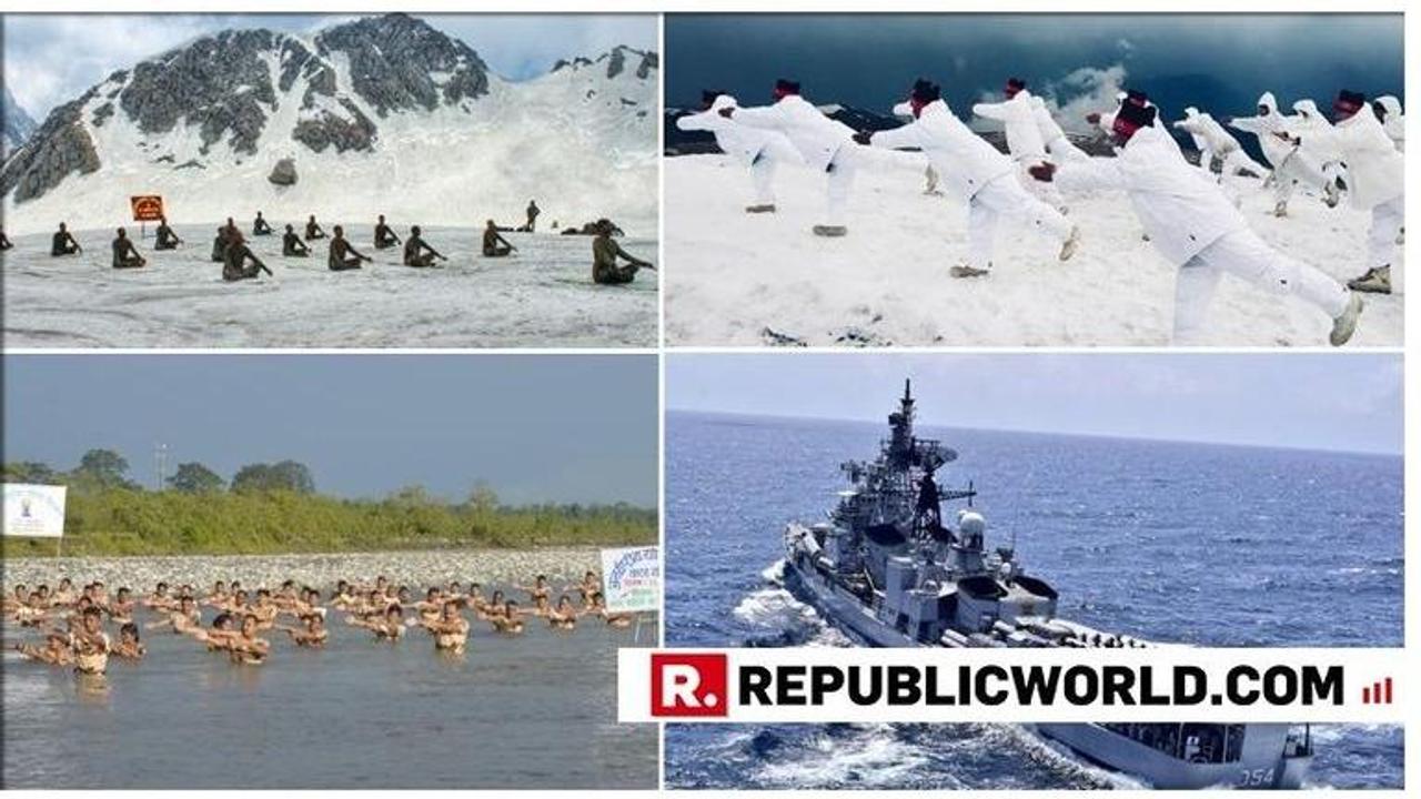 IN PICTURES: Security personnel across the country celebrate International Yoga Day with zeal and fervour, share stunning visuals