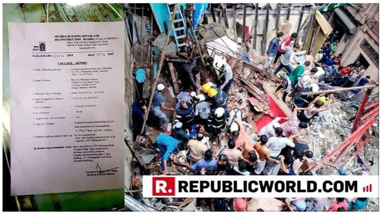 Mumbai Building Collapse: MHADA issues collapse report for Dongri building, says, 'entire unauthorised portion fully collapsed'