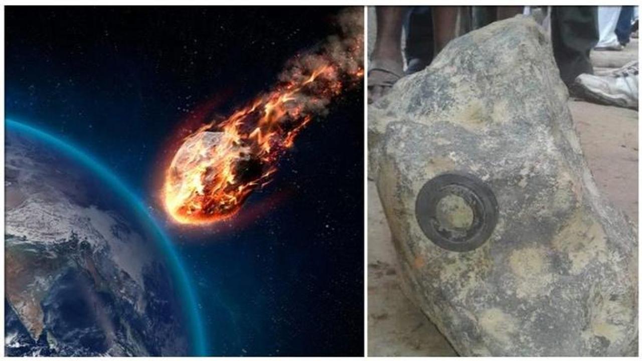 PICTURES: A suspected meteorite chunk from space has landed in Bihar's Madhubani & has magnetic properties