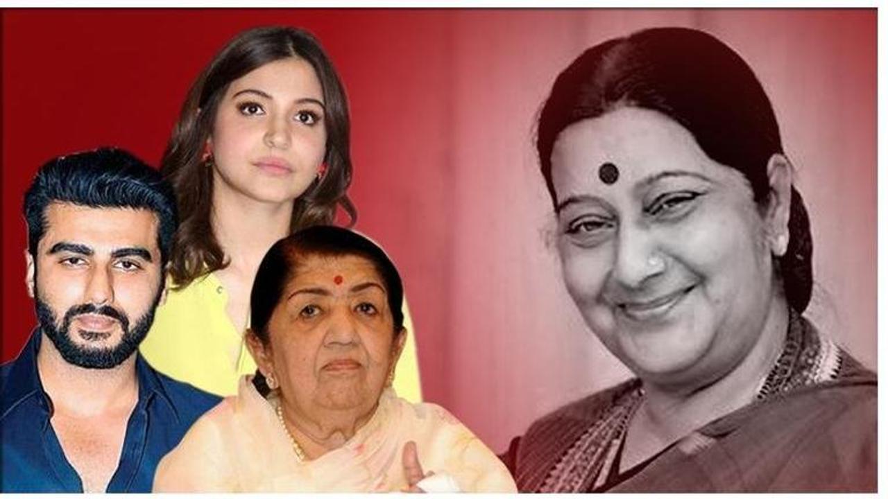 Sushma Swaraj Passes Away: Lata Mangeshkar, Anushka Sharma, Arjun Kapoor & other Bollywood stars pay respects