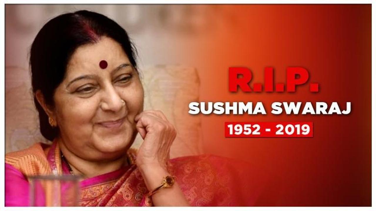 Sushma Swaraj passes away | Last rites to be performed in Delhi with full state honours, nation pays respects: Updates