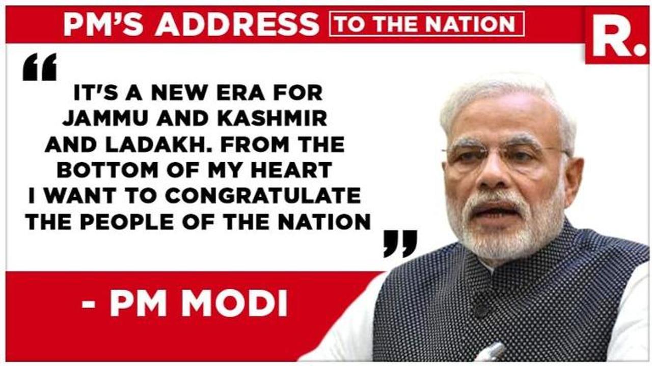 PM Modi's J&K Speech: Here are the most important quotes the Prime Minister made about Article 370's abrogation