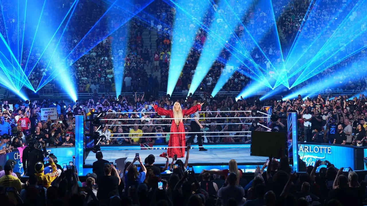 Charlotte Flair ahead of her match