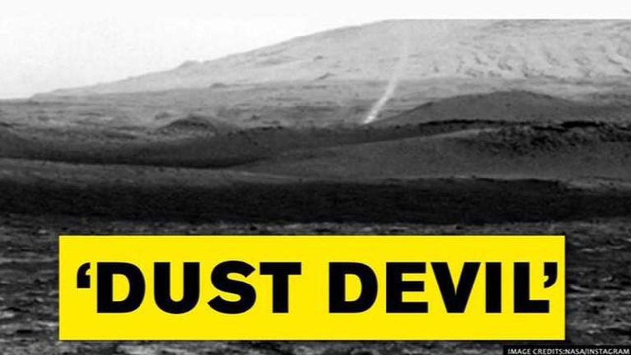 NASA shares footage of 16 metre wide 'dust devil' spinning on the martian surface