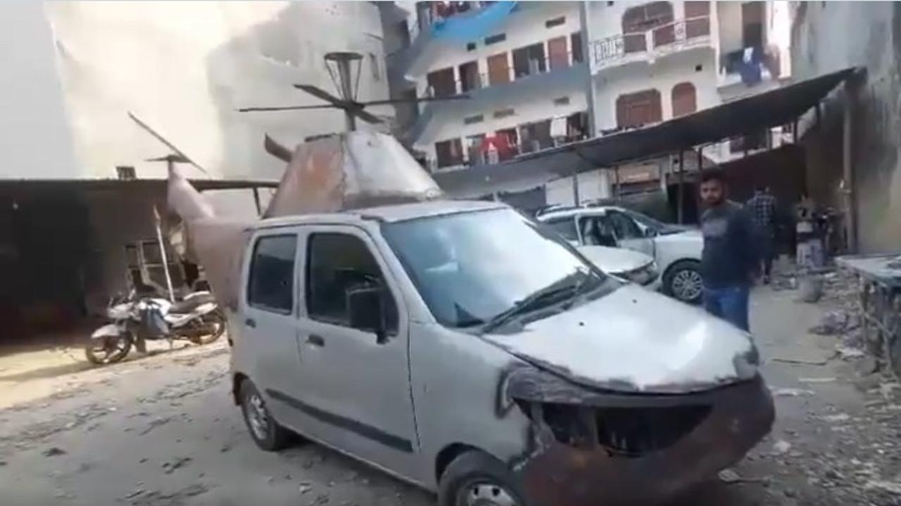 Brothers from UP's Ambedkar Nagar Tried To Convert WagonR into a helicopter