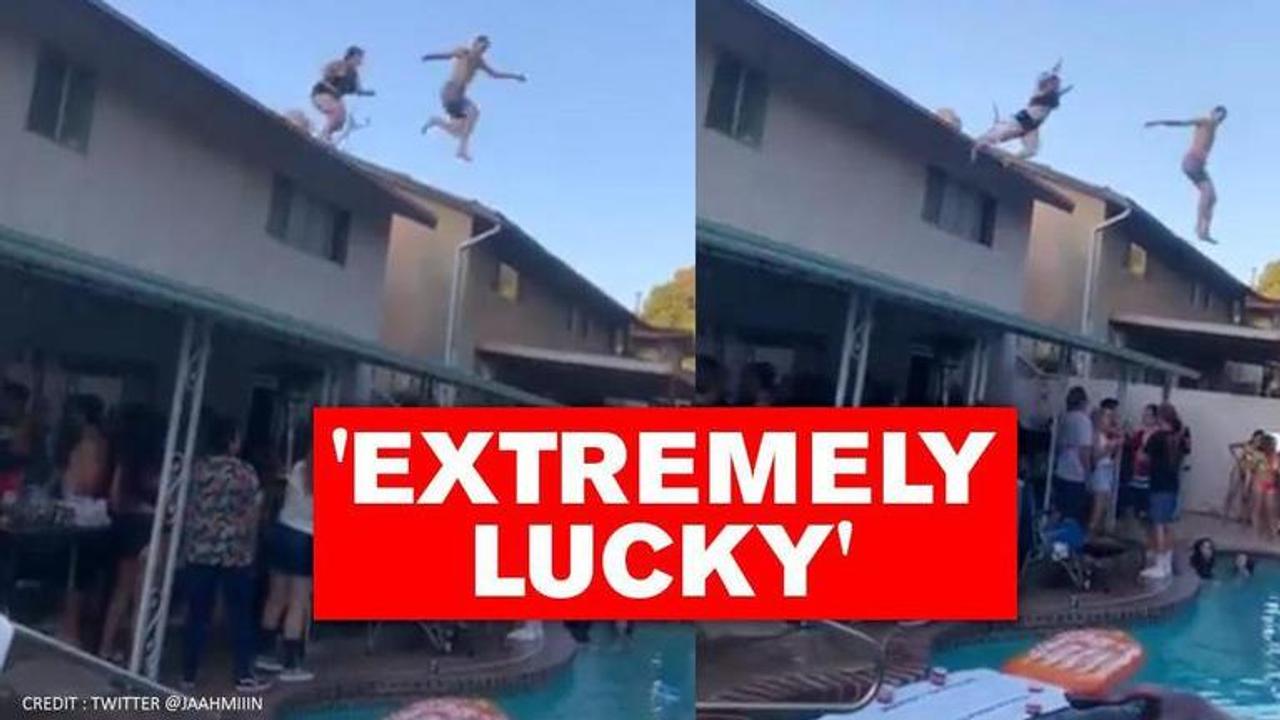 Pool jump stunt goes horribly wrong