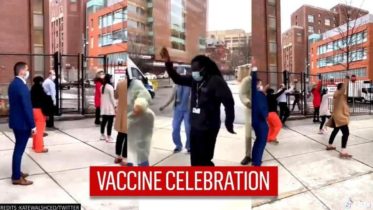 Healthcare workers dance in joy as vaccines arrive in US | Watch