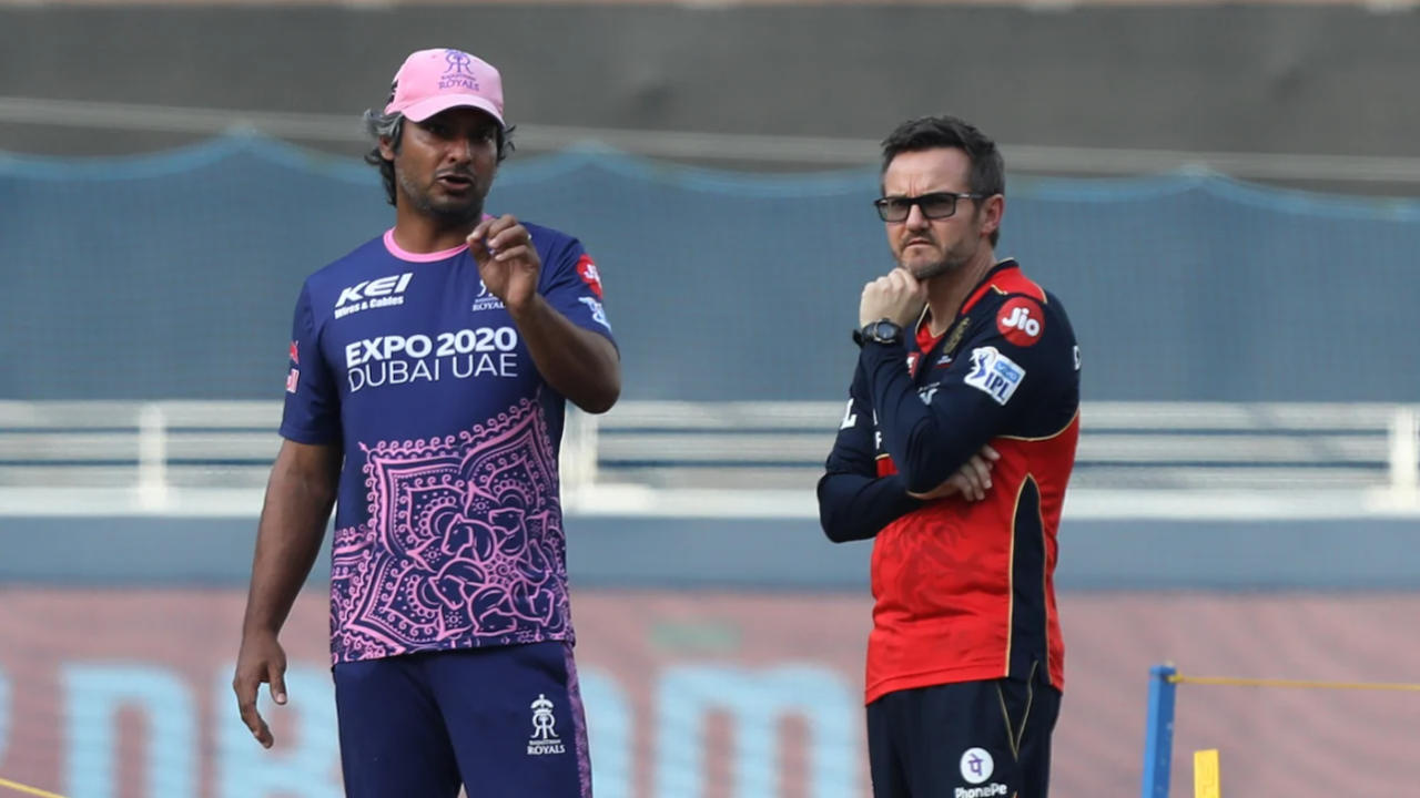 Kumar Sangakkara with Mike Hesson