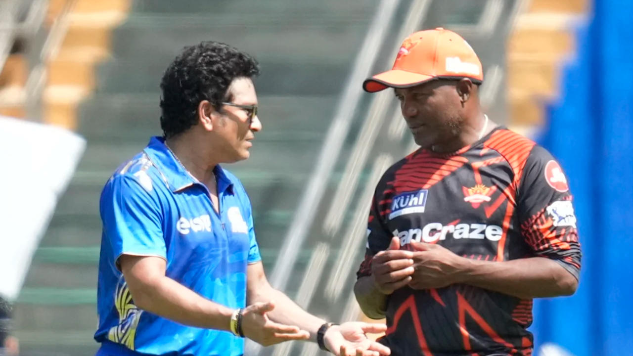 Sachin Tendulkar with Brian Lara