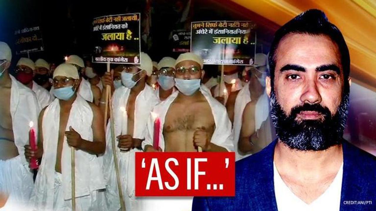 Ranvir Shorey trolls '3 Fake Gandhis' as Youth Congress protest Hathras case in Delhi