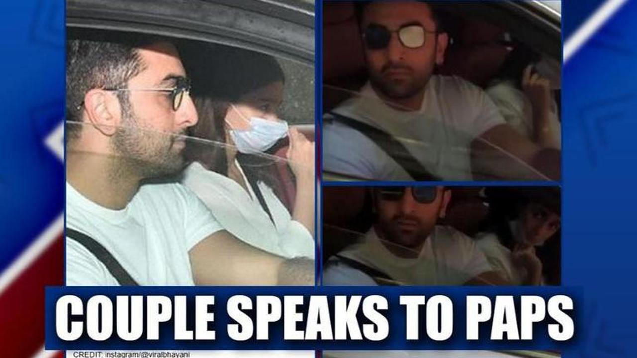 Ranbir, Alia have question for paparazzi on the way to Rishi Kapoor's prayer meet