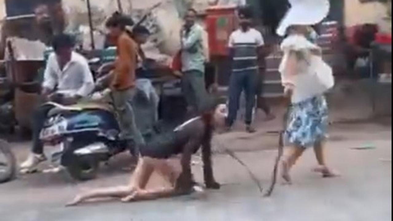 Woman Treated Like Dog By Fellow Woman On The Streets Of Mumbai