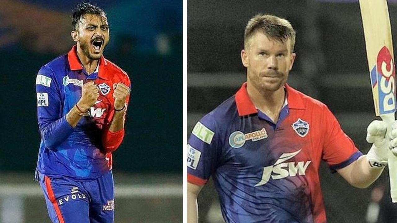 Axar Patel and David Warner