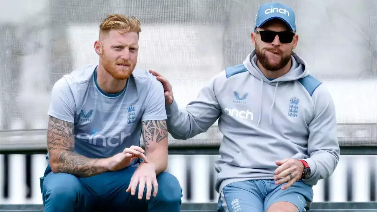 Ben Stokes with England Test coach Brendon McCullum