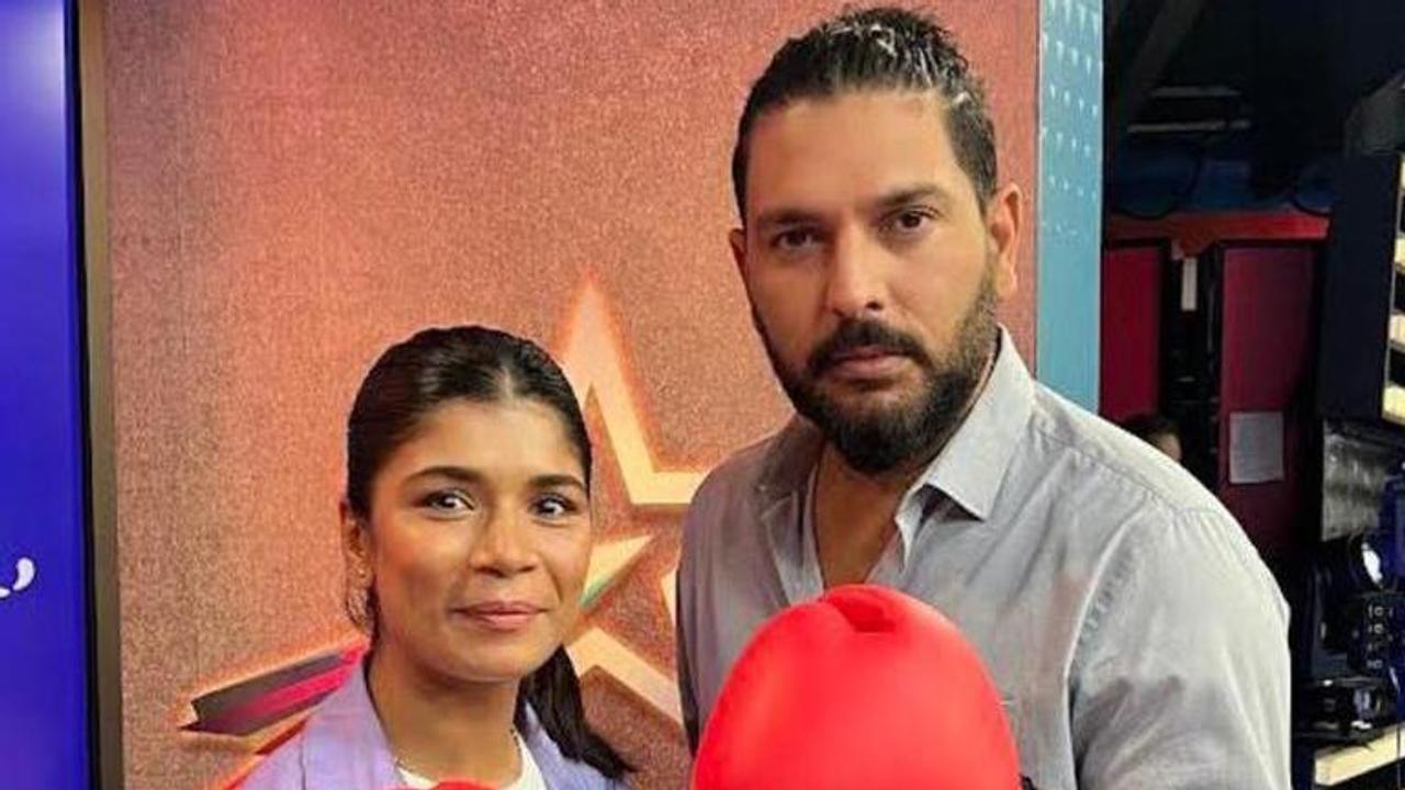 Yuvraj Singh and Nikhat Zareen