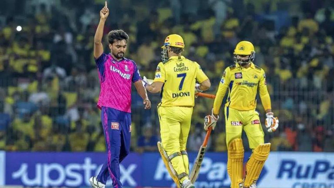 MS Dhoni, CSK vs RR, IPL 2023, Chennai Super Kings, Indian Premier League, Sandeep Sharma