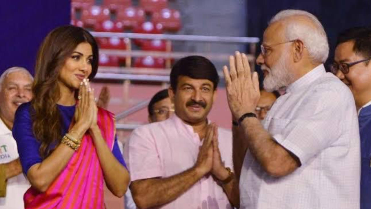 Shilpa Shetty with PM Modi