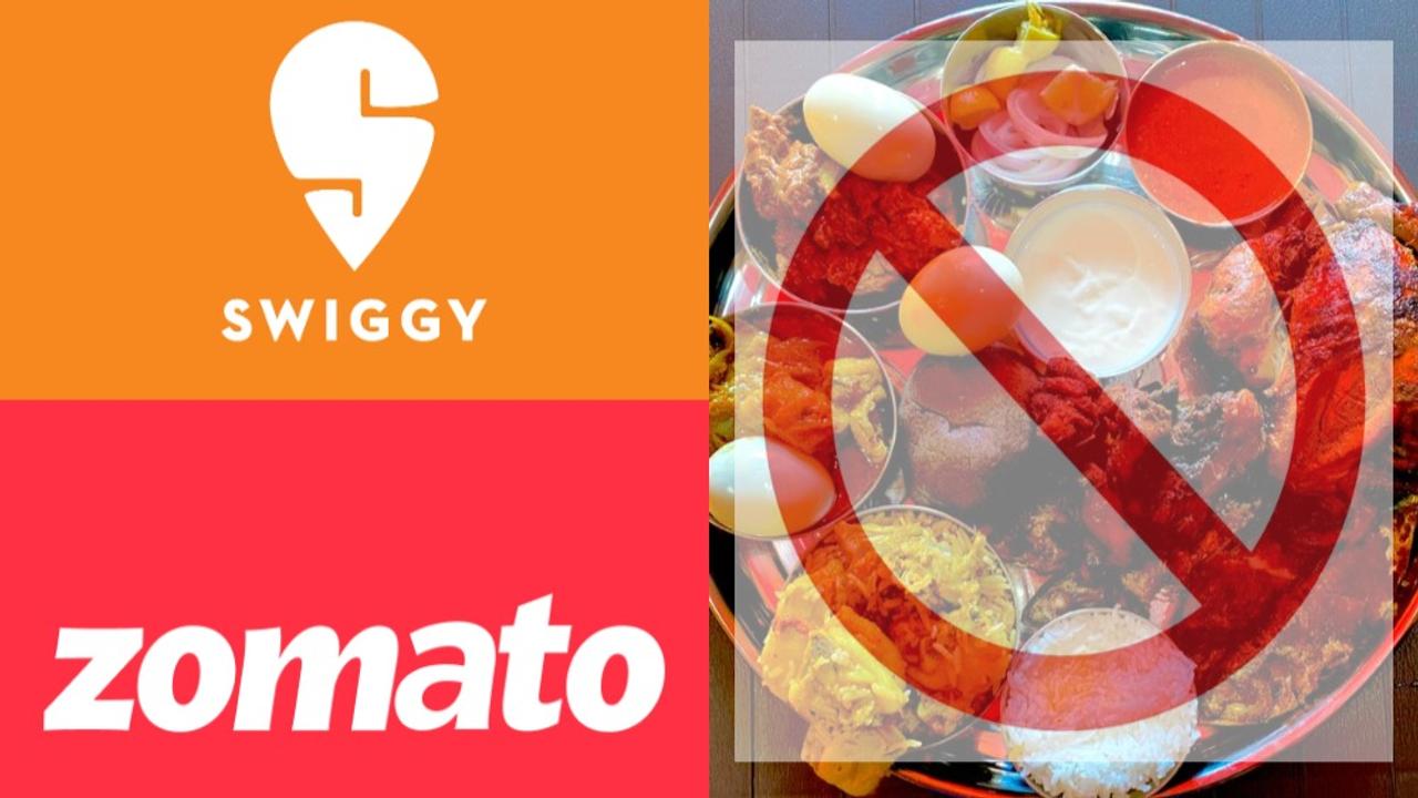 Swiggy Zomato non-veg menu switch