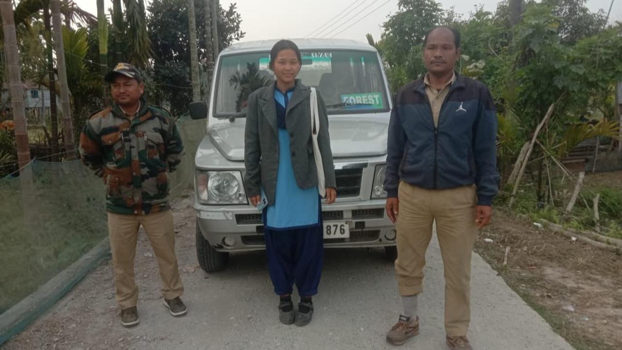 Sanjana Rabha, The Only Student From Nimati Village Giving Madhyamik exam