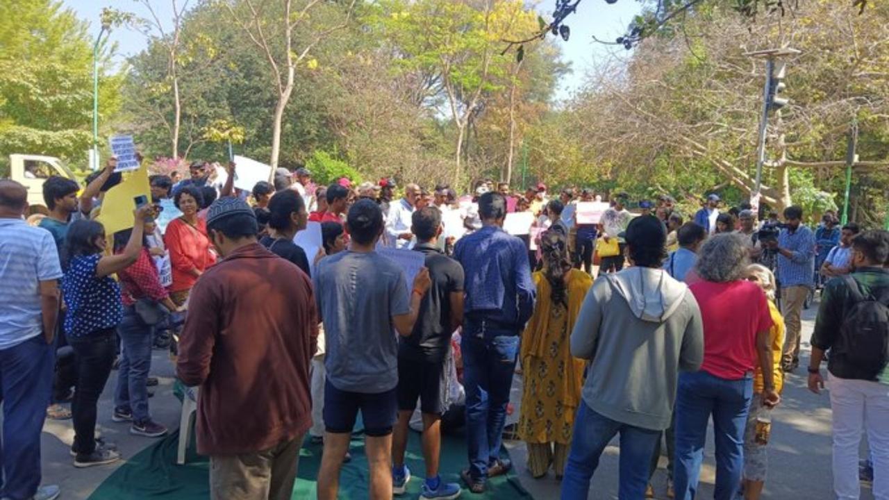 Protest Inside Cubbon Park