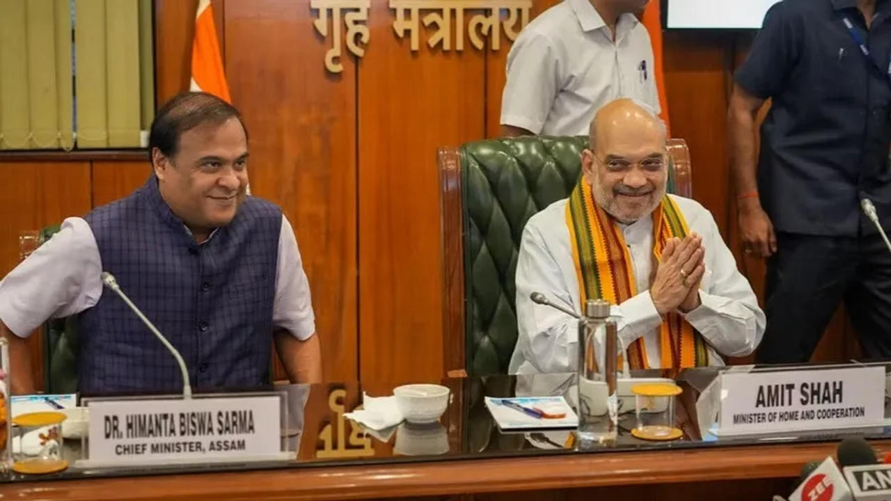 Assam Chief Minister Himanta Biswa Sarma & Union Home Minister Amit Shah