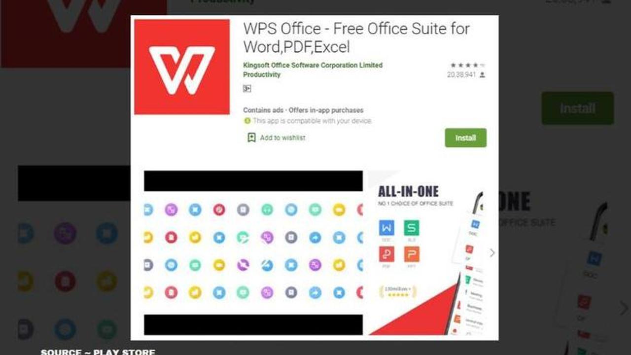 is wps office banned in india