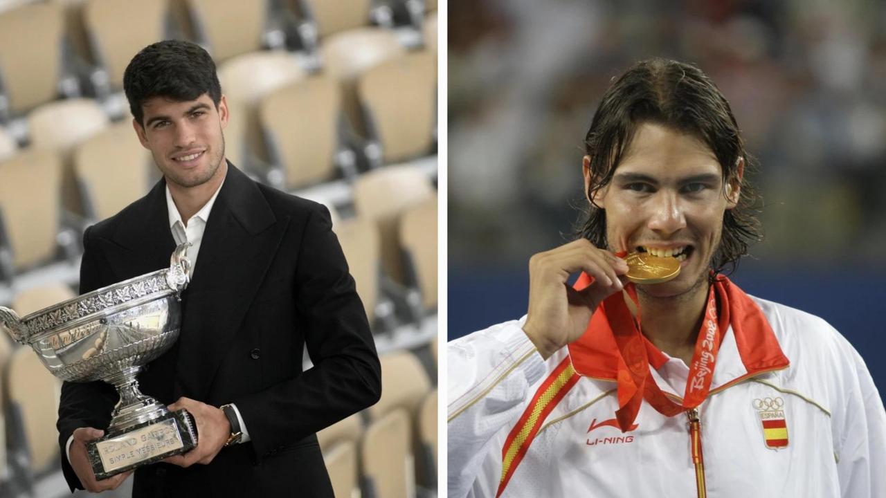 Carlos Alcaraz and Rafael Nadal