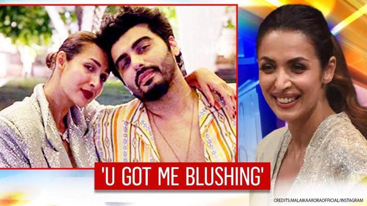 Malaika Arora's shares a' blushing' picture , baffled fans ask 'is it Arjun Kapoor'?