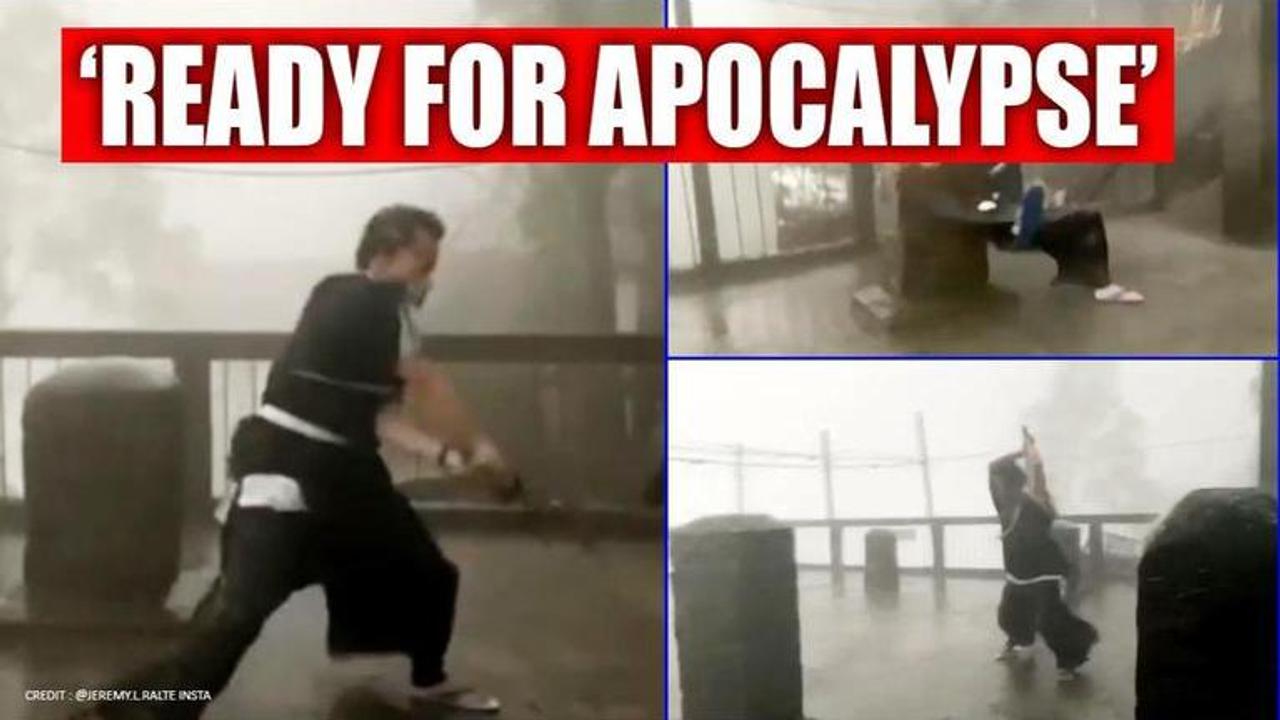 Mizoram man shows Samurai moves amid storm, internet calls him 'legend'