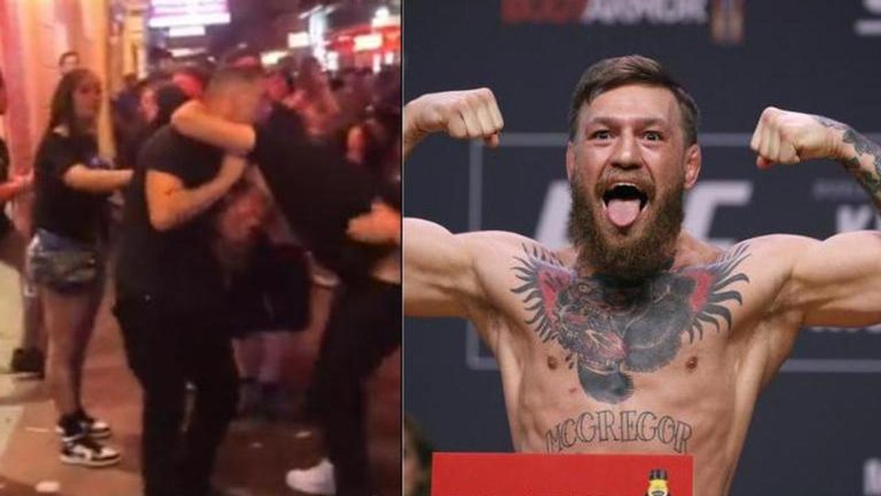 Nate Diaz chokes out a man on street; Conor McGregor enjoys his old foe's act