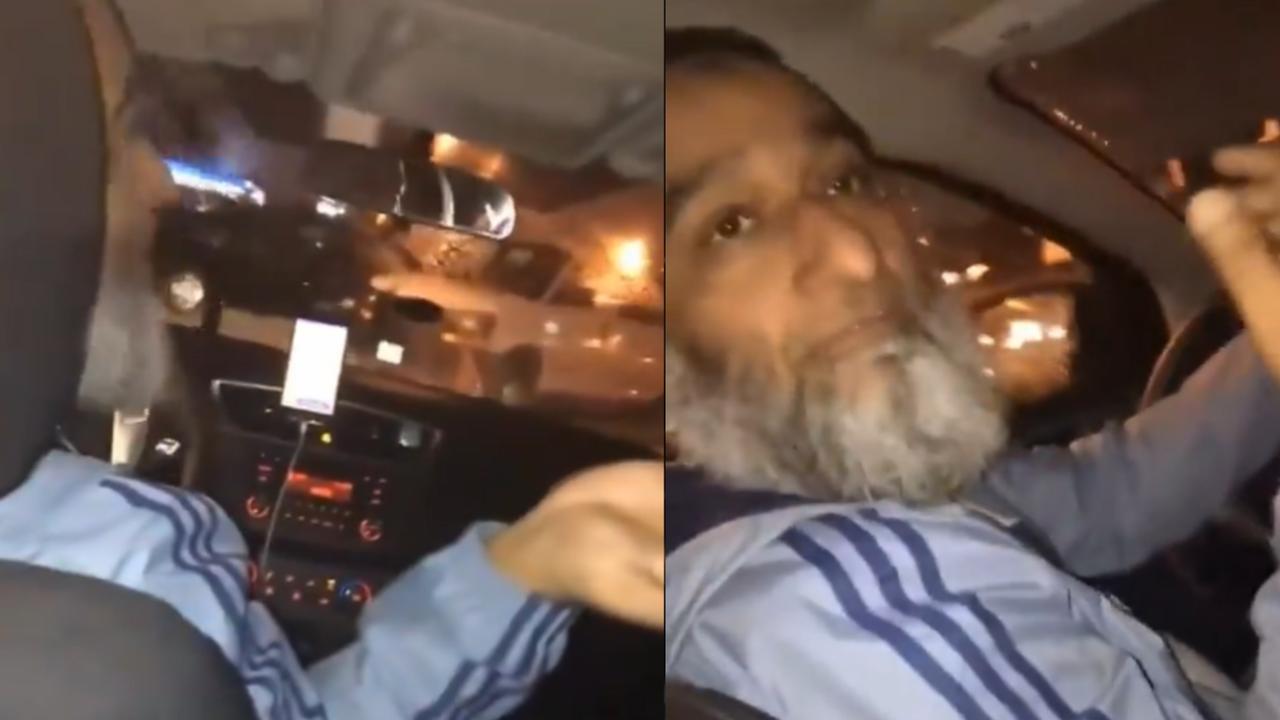 Uber driver from Canada in conversation with passenger at the backseat