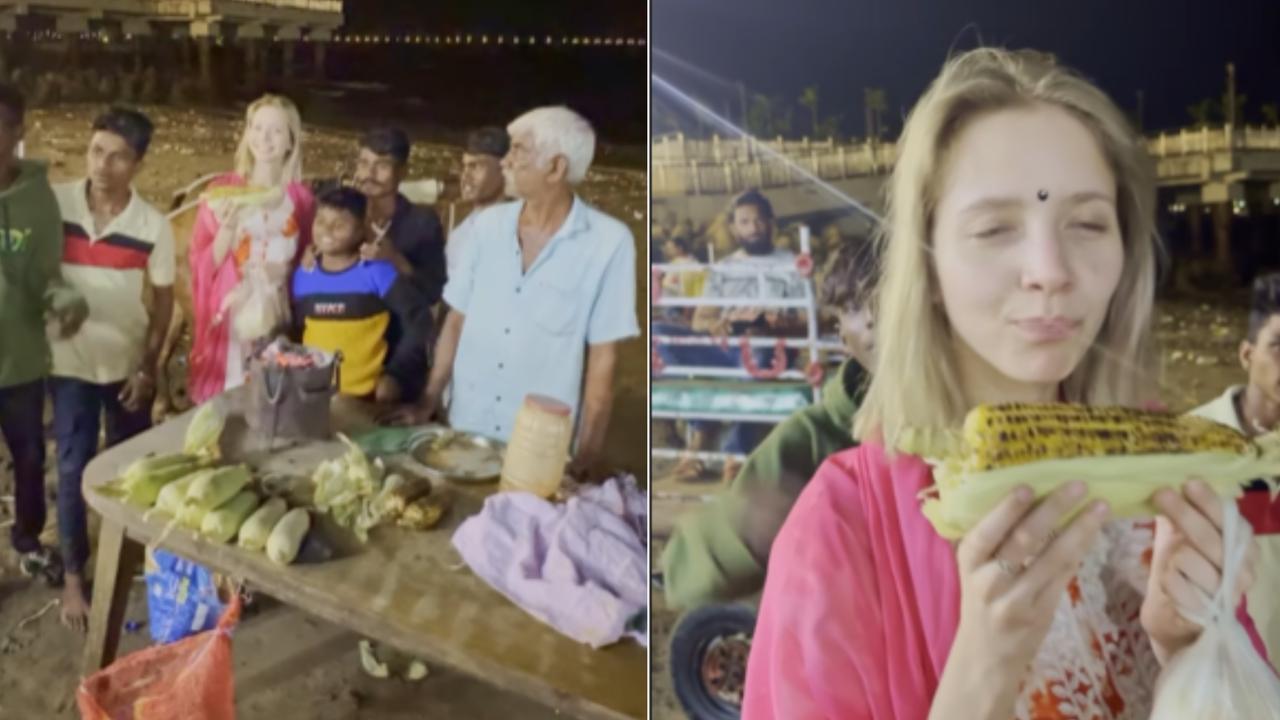 Russian Vlogger tries Bhutta for first time, video viral