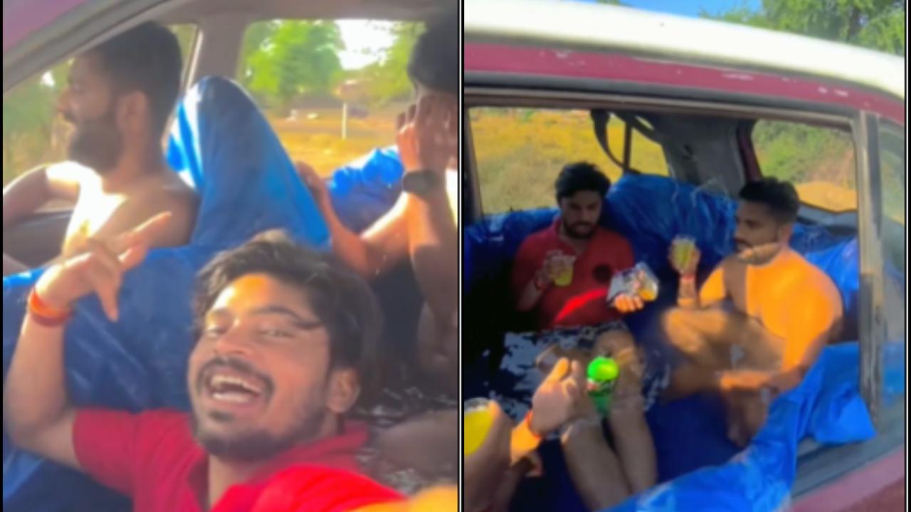 Indians Turn Car Into Pool, Redefine "Carpool" In Hilarious Summer Stunt